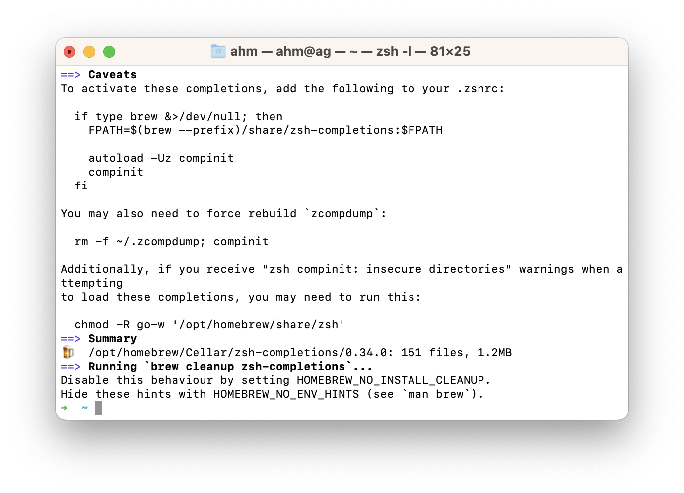 install brew zsh-completion
