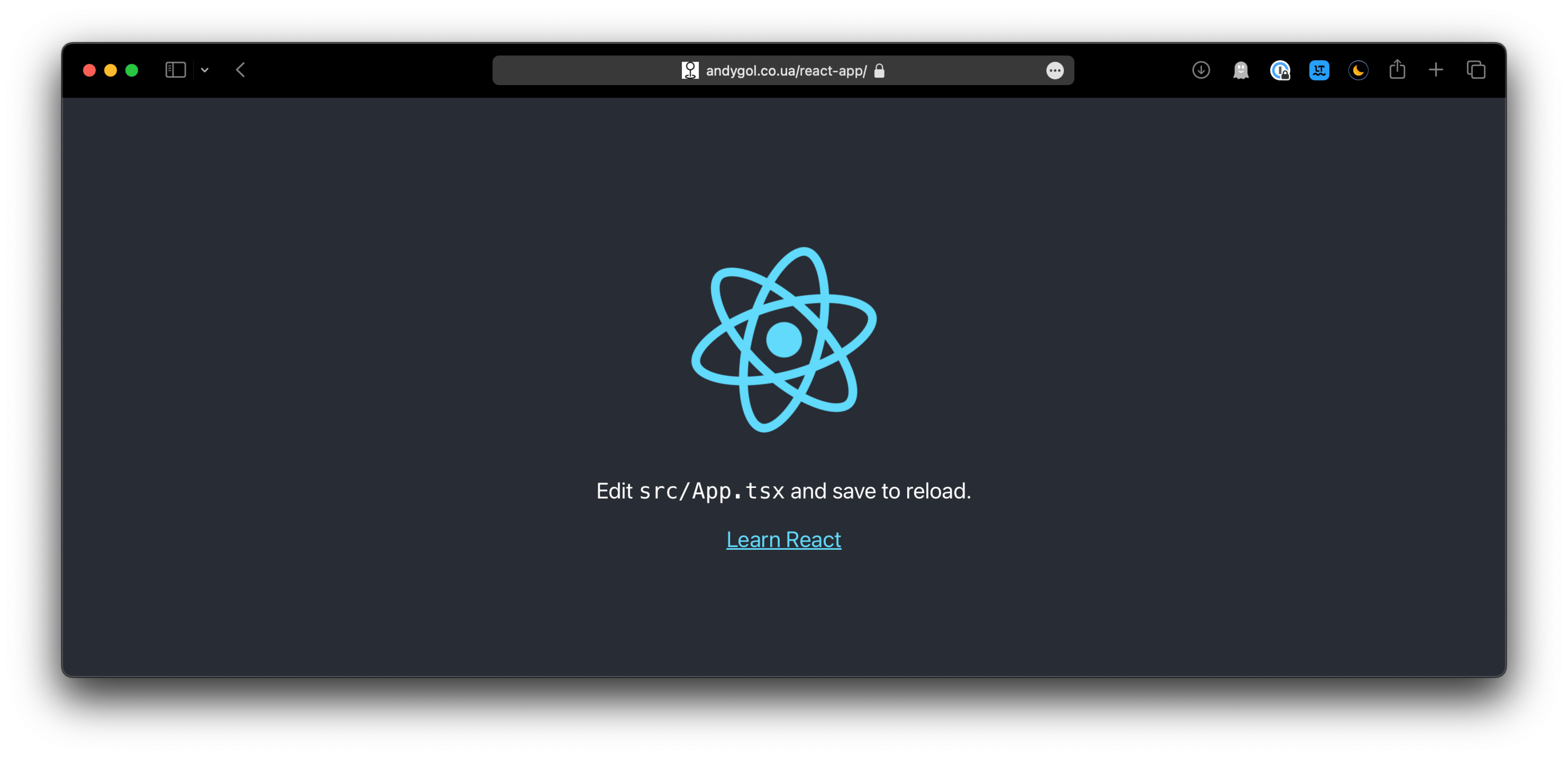 Deployed React App