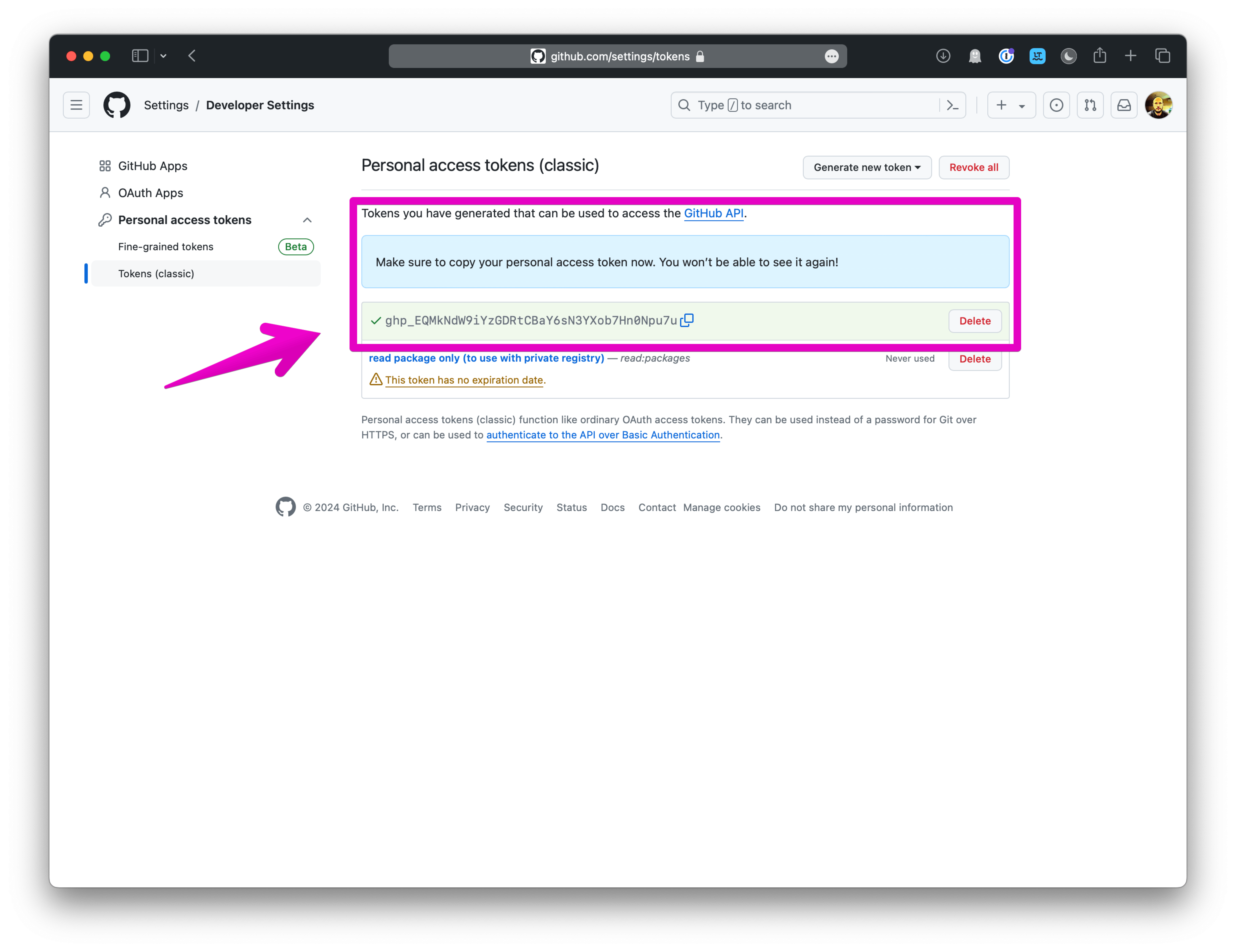 GitHub Personal Access Token